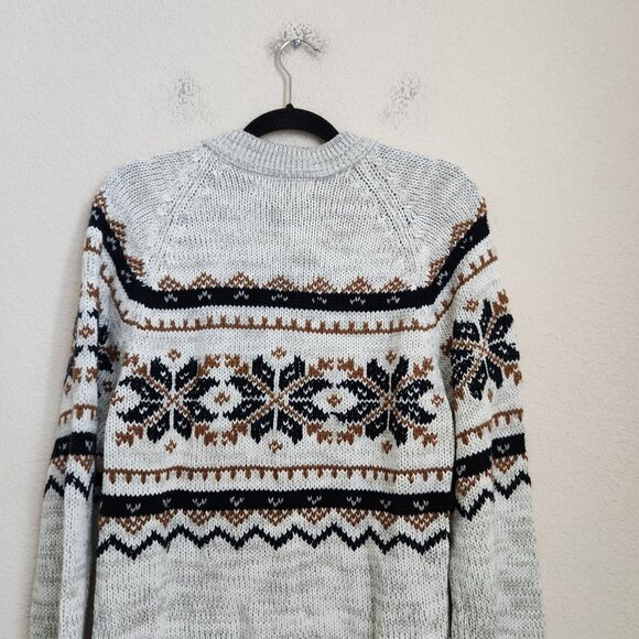 Vintage Dillards XL Fair Isle Nordic Grandpa Sweater Acrylic Knit Pull Over - Picture 7 of 14
